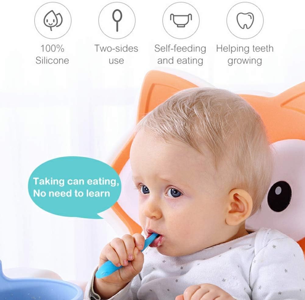Le Repas De Bebe Baibei Bebe Debutant Cuillere Silicone Bebe Cuillere Premiere Etape Dentition Amical Appareil Dapprentissage Orange Bleu Bebe Et Puericulture Ram Mount Co Uk