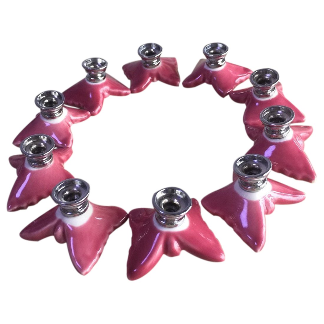 Pink Cabinet Hardware Cikuso 10pcs Butterfly Knobs Ceramic Drawer