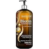 Majestic Pure Biotin Conditioner for Hair Loss - Thickening & Volumizing Conditioner, with DHT-3 Blocker, Keratin & Rosemary Oil, Sulfate Free, All Hair Types Hair Conditioner, 16 fl oz