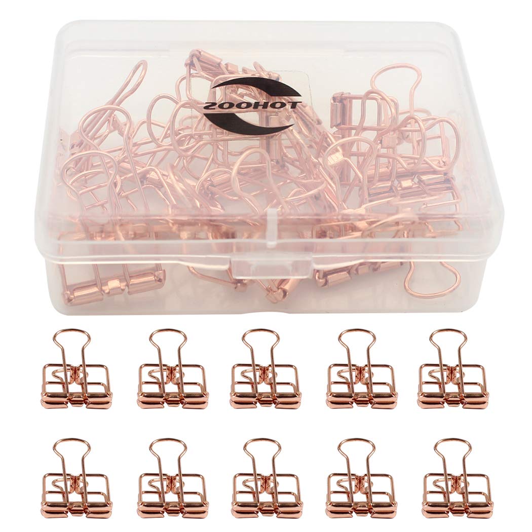 Zoohot Creative Hollow Clip Rose Gold Long Tail Clip, 15 Count