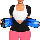 DYUAI Sauna Shirt for Women Sauna Waist Trainer for Women Weight Loss Sauna Suit Workout Sauna Vest Zipper Body Shaper