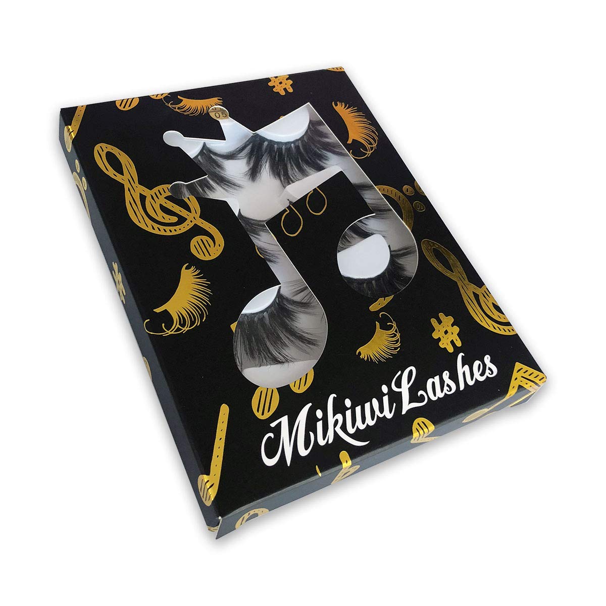 mikiwi 25mm Lashes, Dramatic 6D Faux Mink Lashes, Fluffy Volume Eyelashes, Thick Crossed Lashes, Long Faux 25mm Mink Lashes (6D4-05)