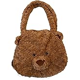 TICKMI Bear Crossbody Bag Cute Cartoon Crossbody Bag Plush Casual Messenger Bag Shoulder Bag (brown)