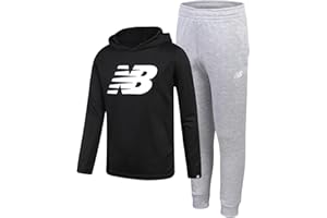 New Balance Boys' Active Sweatsuit - 2 Piece Waffle Knit Hoodie Sweatshirt and Sweatpants - Jogger Pants Set for Boys, 8-16