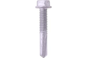 U-TURN FASTENERS, INC U-Turn Fasteners Self Tapping Screws - #12-24 x 1-1/4" Hex Washer Head Self-Drilling Tek Screw Zinc Plated Steel for Attaches Sheet Metal Steel or Steel to Metal | (Pack of 250)