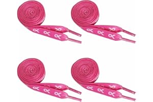 cogont Breast Cancer Awareness Shoelaces 45Inch Pink Ribbon Shoelace For Runners And Marathons Athletic Strings Sneaker