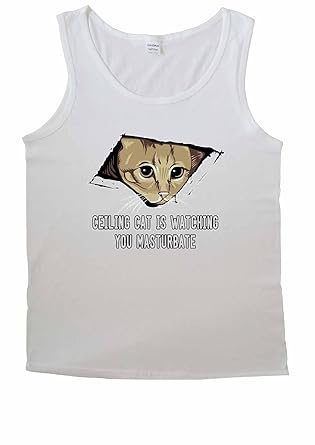 Funny Cat Ceiling Cat Is Watching You Masturbate For Men Vest Tank