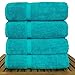 Chakir Turkish Linens Premium Cotton Absorbent Turkish Towels (Bath Towel - Set of 4, Aqua Blue)
