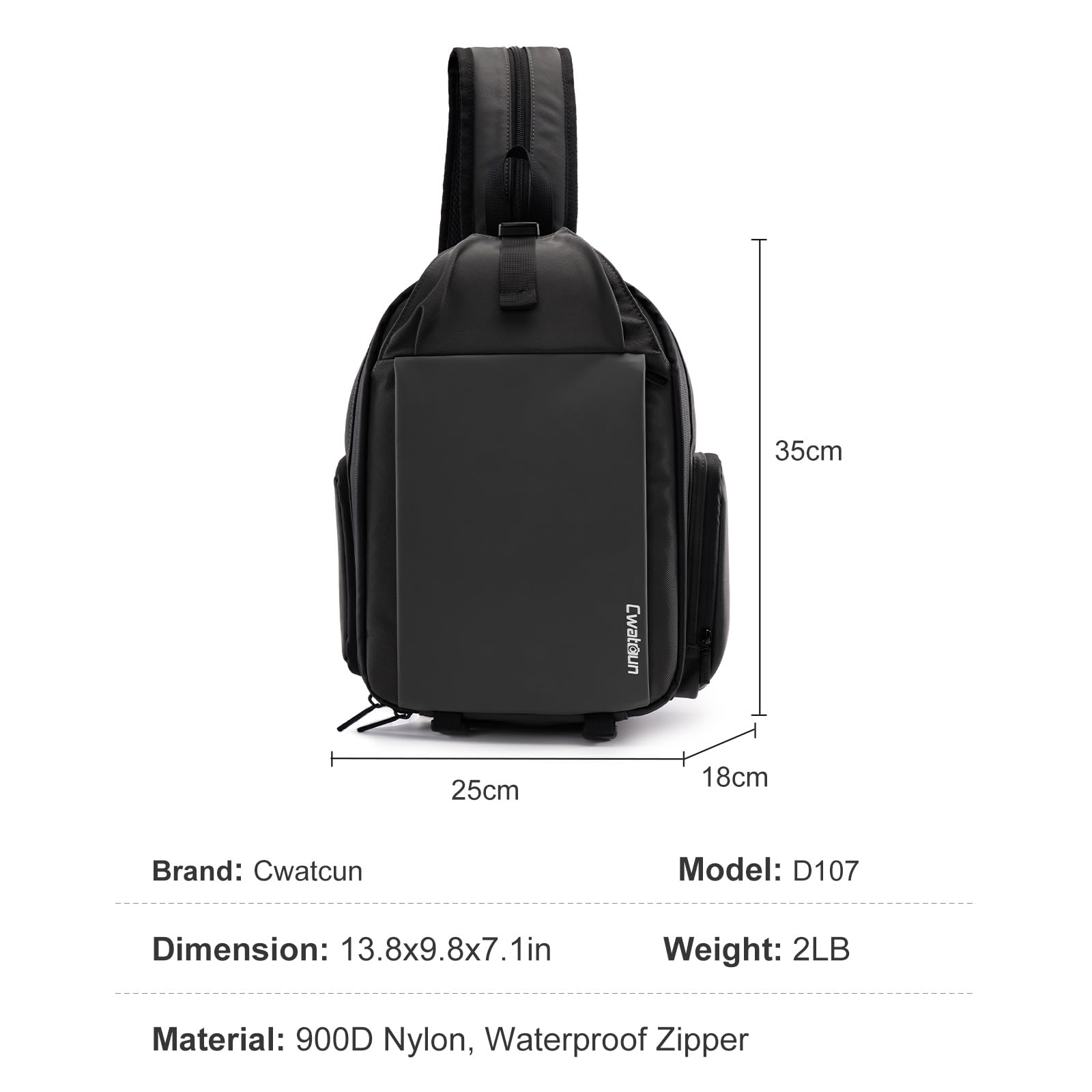 Cwatcun Camera Bag，SLR DSLR Canvas Sling Bag Small Compact Camera Shoulder Bag Crossbody Camera Case photography Purse with Padded Shoulder Strap for Canon Nikon Sony Fuji Mirrorless Cameras