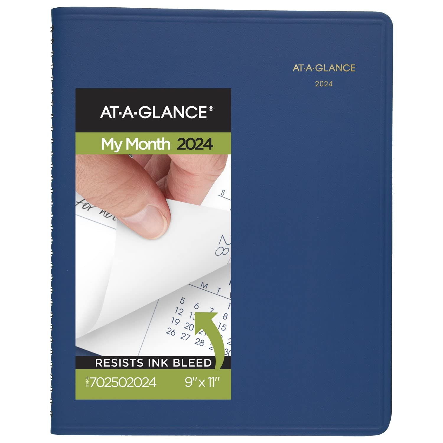 AT-A-GLANCE Fashion 2024 Monthly Planner, 9" x 11", Large, Blue (702502024)
