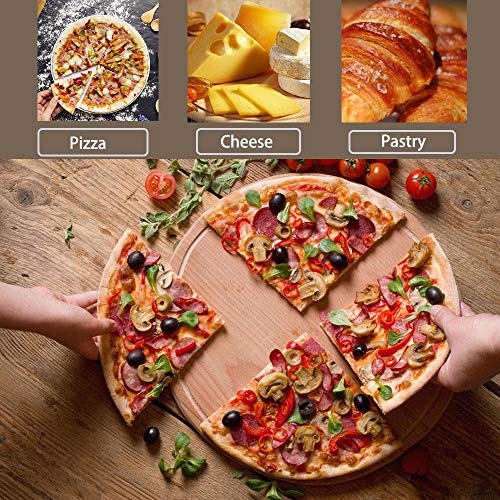 Pizza Cutter Wheel Pizza Server Set - Sharp Angled Stainless Steel Blade, Ergonomic Non Slip Handle - Ideal for Pizza, Pies, Waffles and Dough Cookies - Thumbnail 4