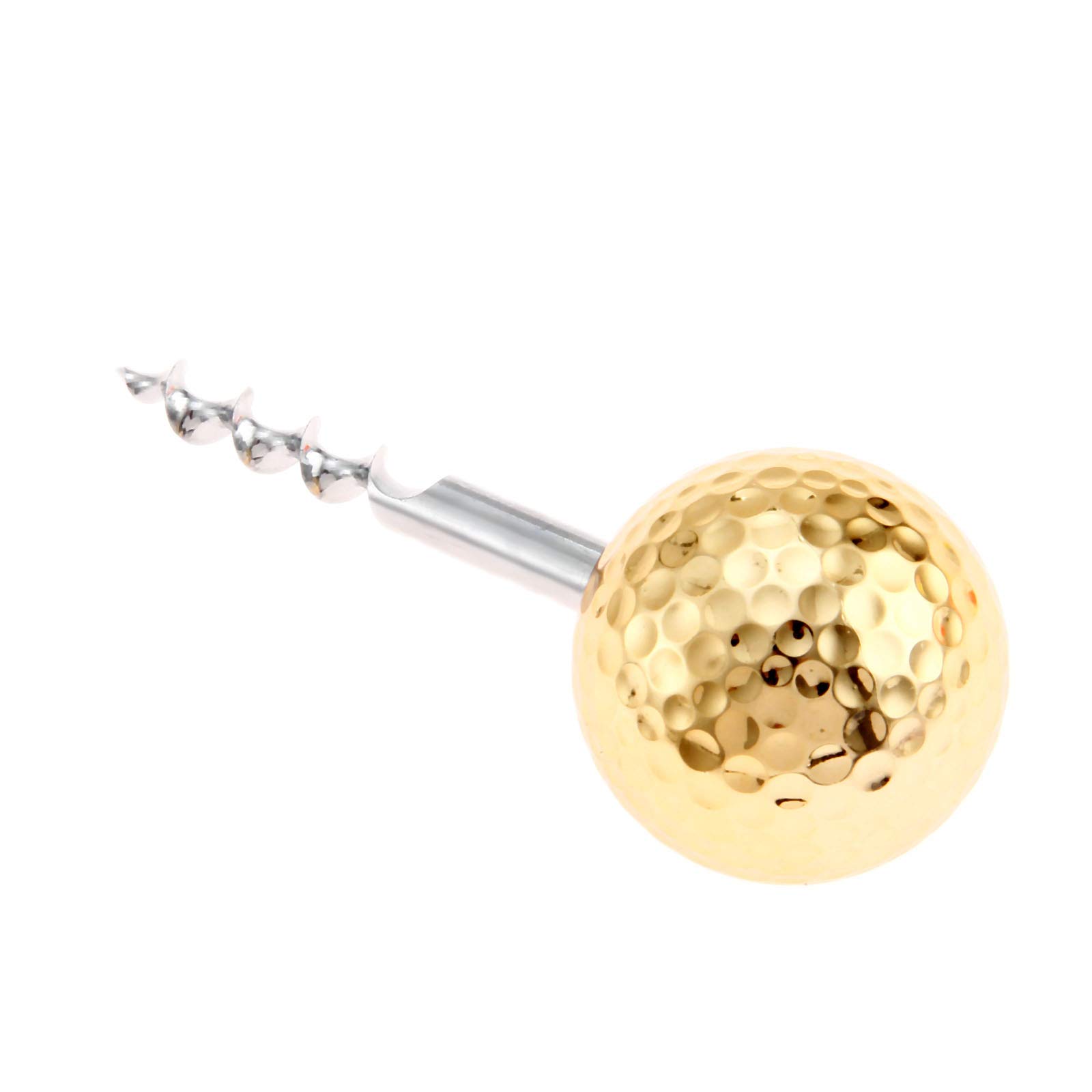 Golf Ball Bottle Opener, Golfer Beer Gift Novelty Item Creative Kitchen Gadgets Drink Opening Golf Ball-Shaped 92.67mm Stainless Steel (Wine Opener Gold)
