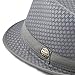 The Hat Depot Light Weight Classic Soft Cool Mesh Crushable Fedora Sun hat (L/XL, Grey)