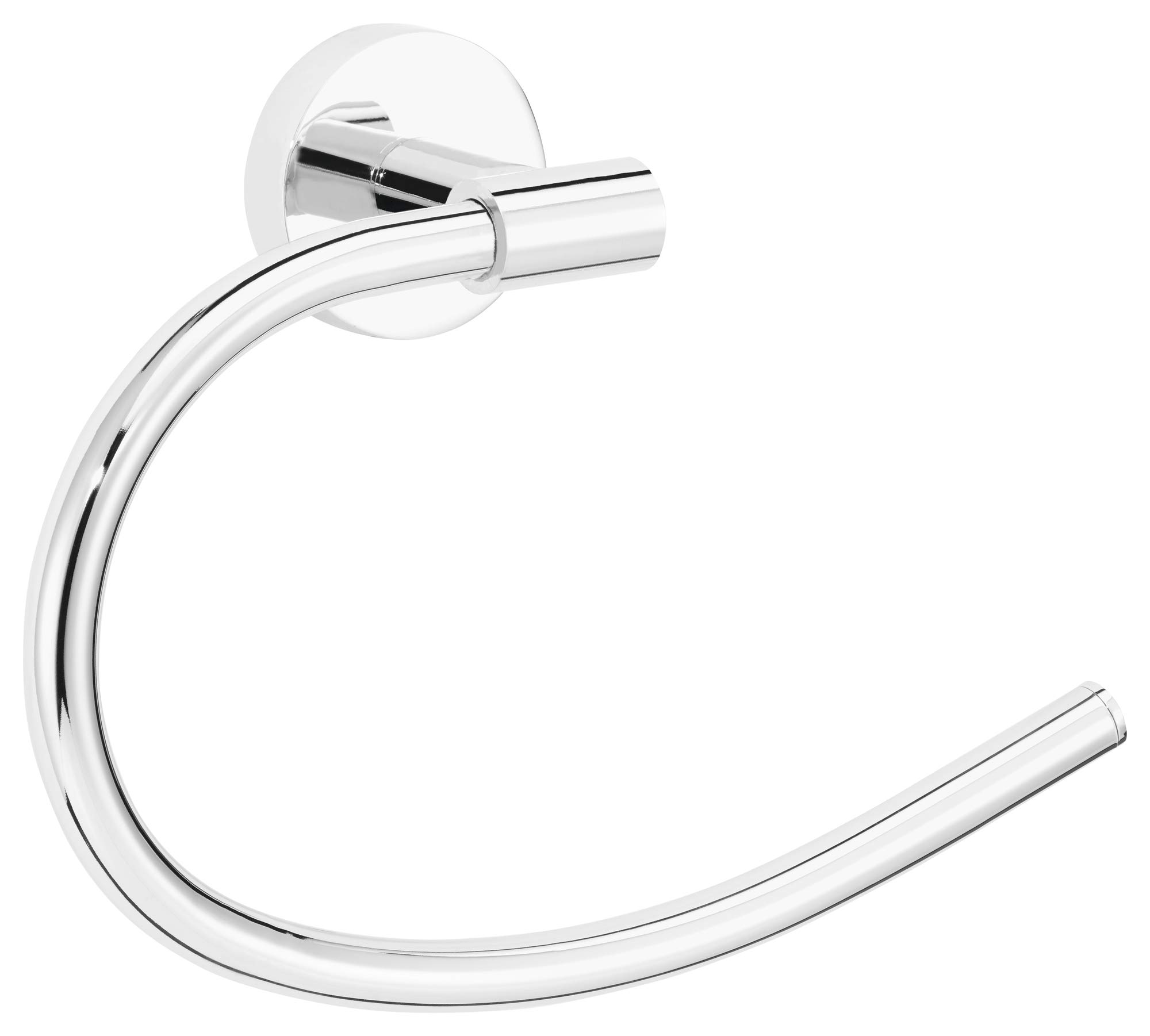 tesa EXXCELLENT Towel Ring - Self-Adhesive Hand Towel Ring in Stainless-Steel Design - Wall-Mounted Towel Holder - Waterproof, incl. Power.Kit Adhesive Solution - 150mm x 203mm x 62mm