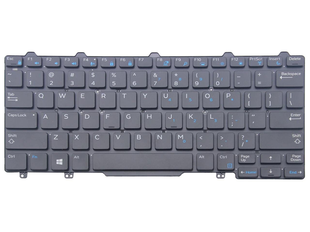 New Laptop Backlit Keyboard Replacement for Dell Latitude E7270/7270 US Layout Black Color no Frame