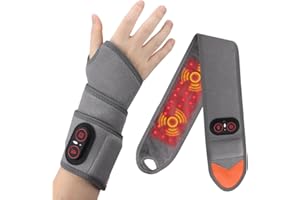 Kovaria Thera Wrap Warming Body Wrap with Gentle Vibration 3 Warmth & Vibration Levels Rechargeable for Wrist Elbow Ankle (Gr