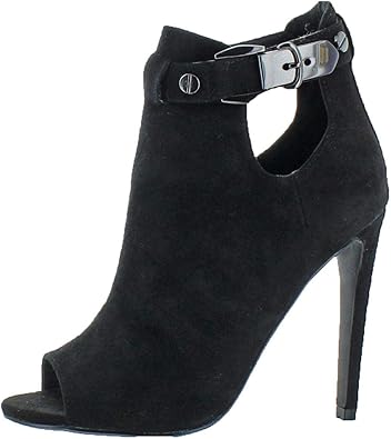 steve madden black open toe booties