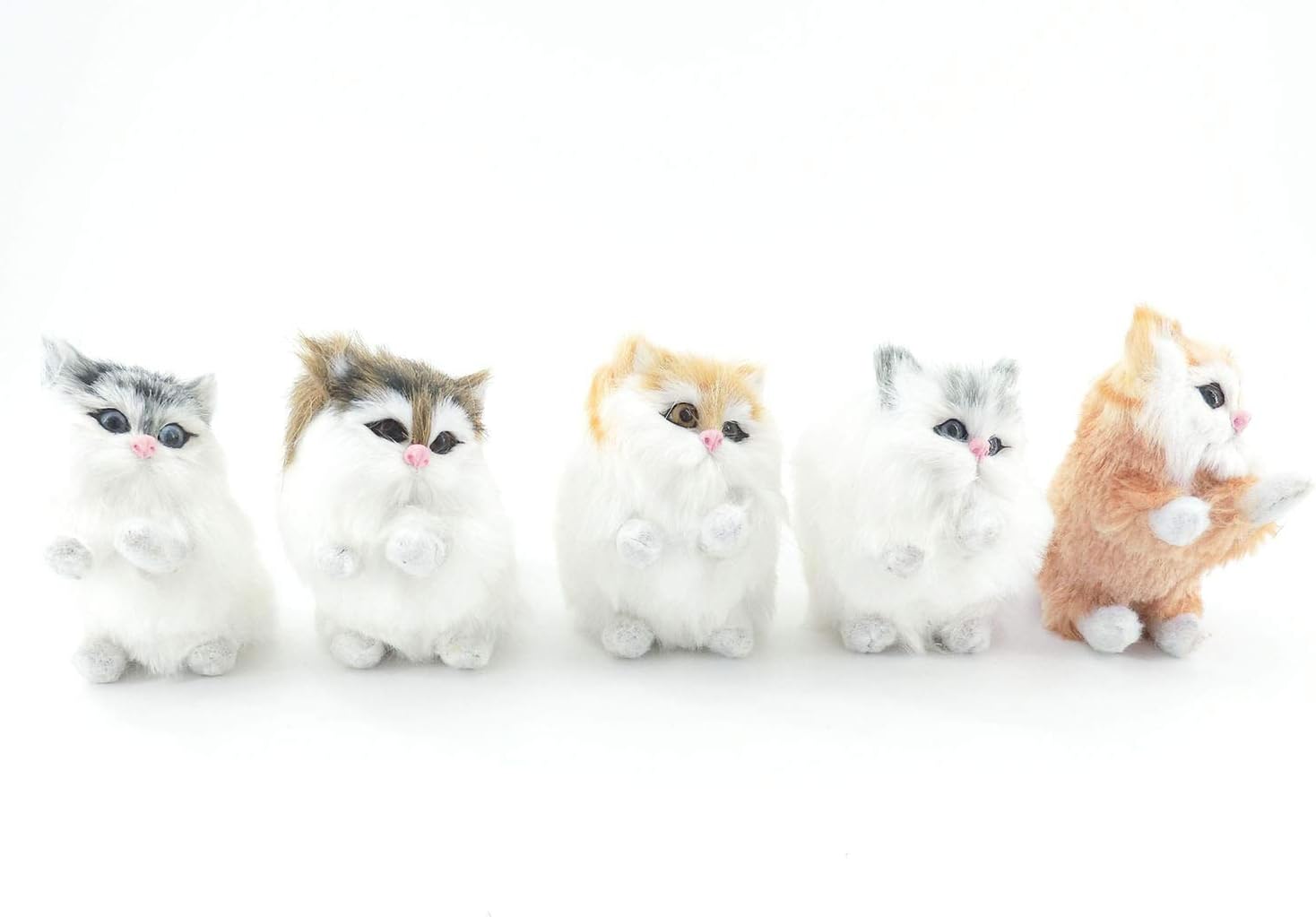 ZOMXM Cute Simulation Animal Doll Kittens Plush Toy Children Gift Home Decoration Christmas Decoration Teaching Aid Photography Props