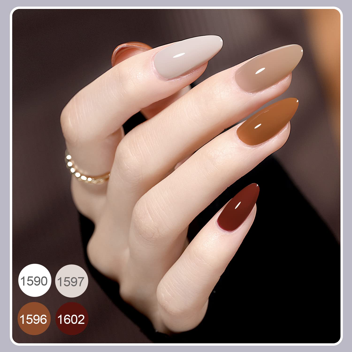 GAOY 42 Pcs Gel Nail Polish Kit, Pink White Red Jelly Nude Colors All Seasons Gel Nail Polish Set with Glossy & Matte Top Coat and Base Coat for Salon and DIY Manicure at Home - Image 5