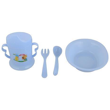 CLUB LANE() Baby Feeding Set (4 Pcs) - Blue
