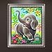 Chige DIY 5D Diamond Painting Kit, Cross Stitch Craft Kits Rhinestone Embroidery Wall Stickers Pasted Picture Drawing for Living Room Craft Home Wall Decor (Elephant)