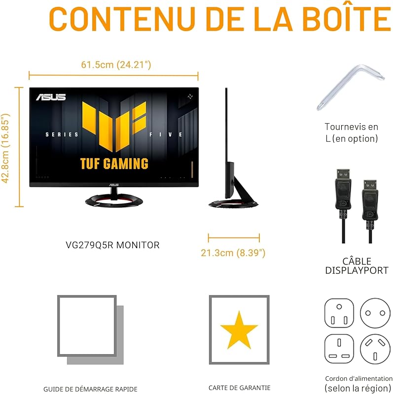TUF Gaming VG279Q5R 27 Pouces 200Hz Écran PC Gamer Fast IPS