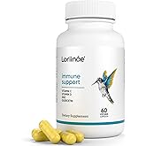 Loriináe Immune Support, Zinc Quercetin Vitamin C and D Immune Complex, Dihydrate Quercitin Supplements 500 with Zinc Vitamin C D3 for Immunity Support, Vegan Supplement, 60 Capsules