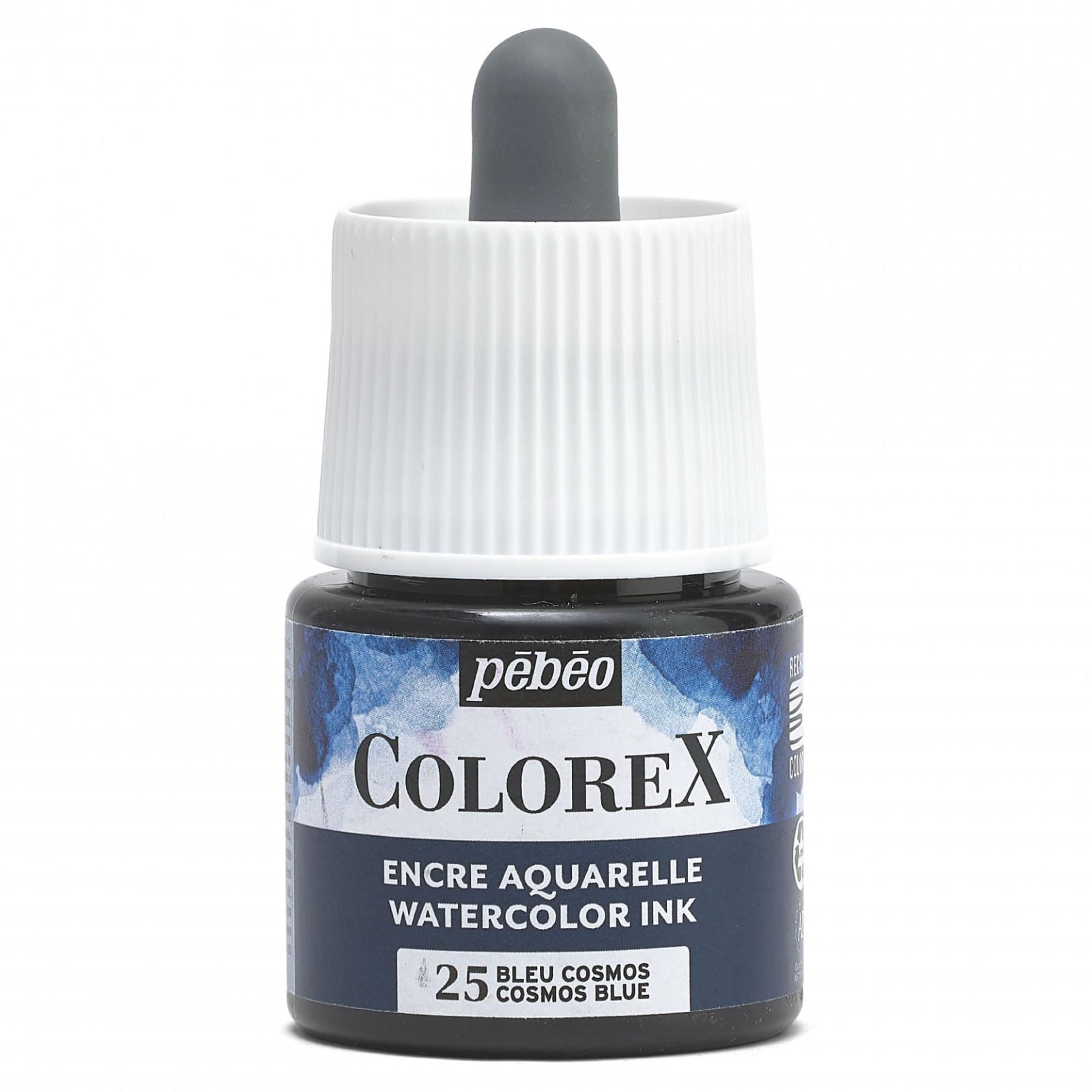 Pébéo - Colorex Ink 45 ml Cosmos Blue – Colorex Watercolour Ink Pébéo – Velvety Rendering Blue Ink – Multi-Tool Drawing Ink for All Media – 45 ml – Cosmos Blue