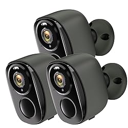 Rraycom 3PC 2K Battery Powered Camera for Home
