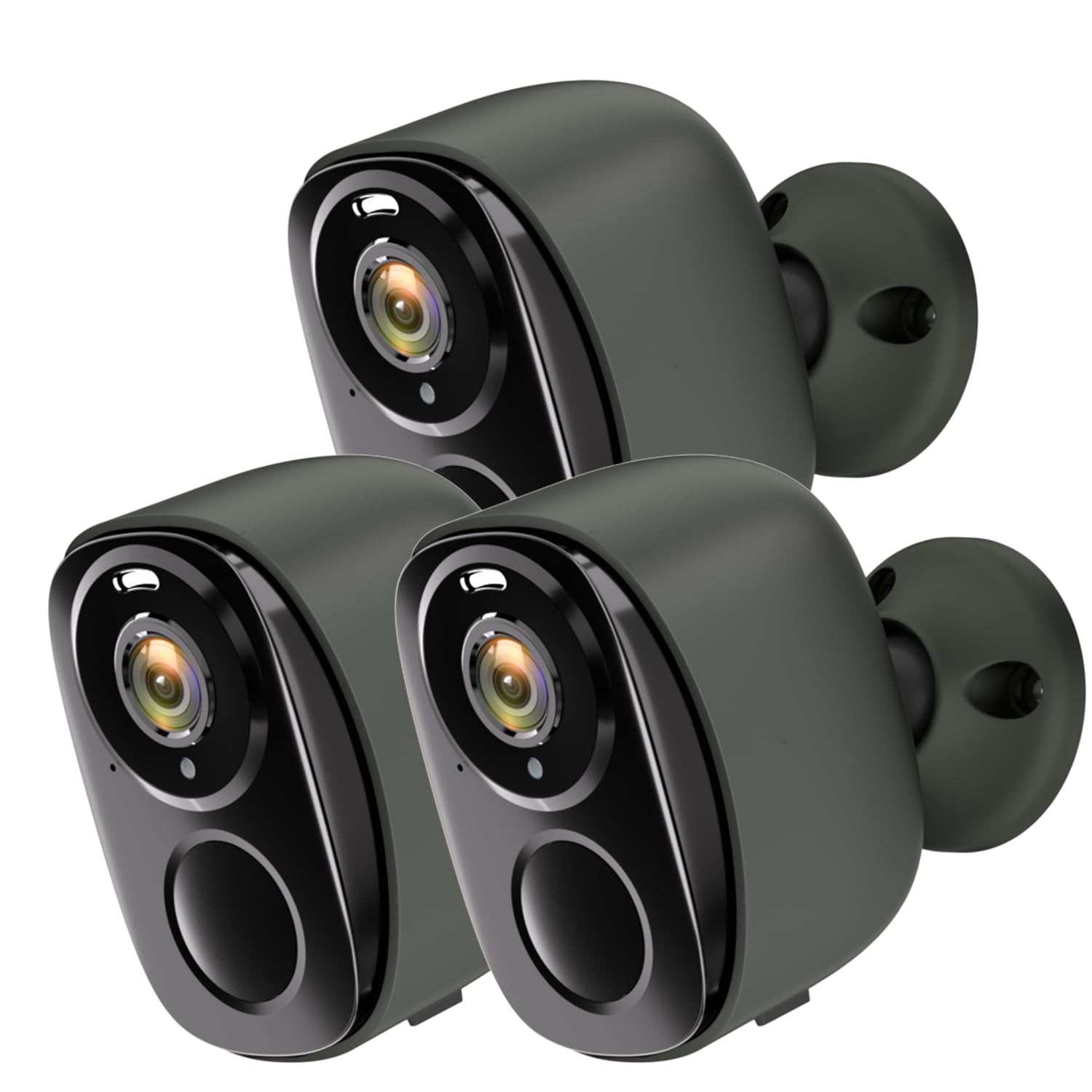 Rraycom 3PC 2K Battery Powered Camera for Home