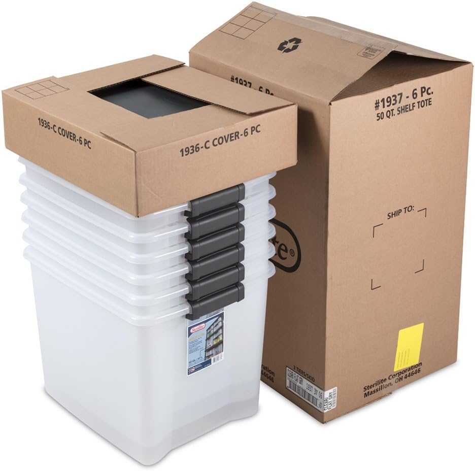 50 quart clear tote