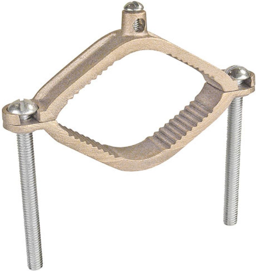 2 Pcs, Bronze Ground Clamp for Bare Wire & Pipe Size 21/2 to 4 In