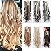 8PCS 24-26 inches Highlight Straight Wavy Curly Full Head Clip in Hair Extensions 18Clips Women Lady Hairpiece (26