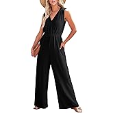 Dokotoo Sleeveless Jumpsuit for Womens Dressy Casual 2025 One Piece Romper Outfits