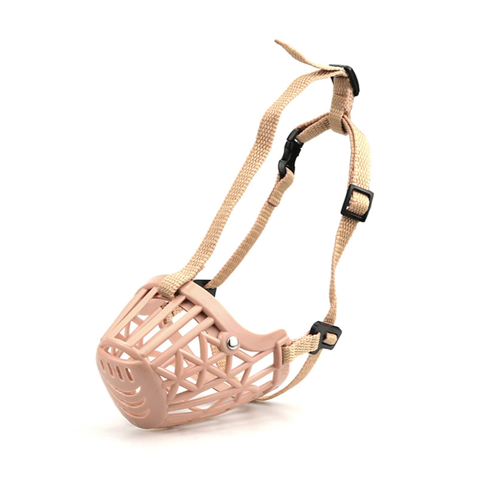 Dog Muzzles to Prevent Biting Soft Basket Dog Muzzle to Prevent Chewing and Barking Breathable Rubber Adjustable Straps for Pet Puppy Mouth Cover for Small, Medium, Large Dogs (XXL,Pink)