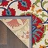 Nourison Aloha Red Multicolor Easy-Care Indoor-Outdoor Rug 5'3" x 7'5", 5'3"X7'5", Multi