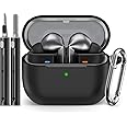 Ljusmicker for Samsung Galaxy Buds 3 Case & Galaxy Buds 3 Pro Case Cover with Cleaner Kit,Soft Silicone Protective Case for Galaxy Buds Pro 3 Case 2024,Galaxy Buds3 Pro Accessories with Keychain-Black