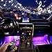 LE 4pcs 72 LEDs Car Strip Lights, RGB Multicolor Music Activated, Automobile Underbody Interior Decoration Light Bars, DC 12V Sound Sensor Function, Wireless Remote Control Car Charger Included