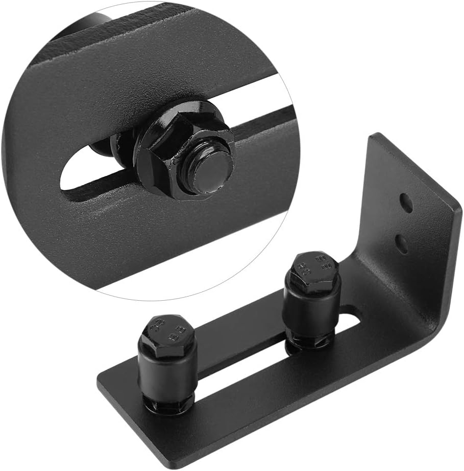 Floor Guide Wall/Door Bottom Guide Sliding Barn Door Hardware Black Wall Mount - Image 4
