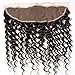 Nadula 8A Brazilian Hair Deep Wave Lace Frontal Closure 13x4 Free Part Closure Brazilian Human Hair Natural Color (16inch)