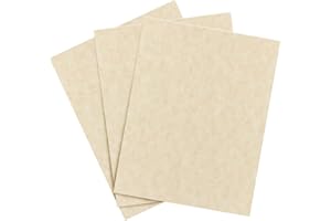 S SUPERFINE PRINTING Aged Parchment Cardstock – Great for Certificates, Menus and Wedding Invitations | Medium Weight 65lb Cover (176gsm) | 8.5 x 11” | 50 Sheets per Pack