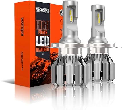 32w White 6500k 3 Sided Led Motorcycle H4 Headlight Bulb Hi Low Lamp Fan Cooling