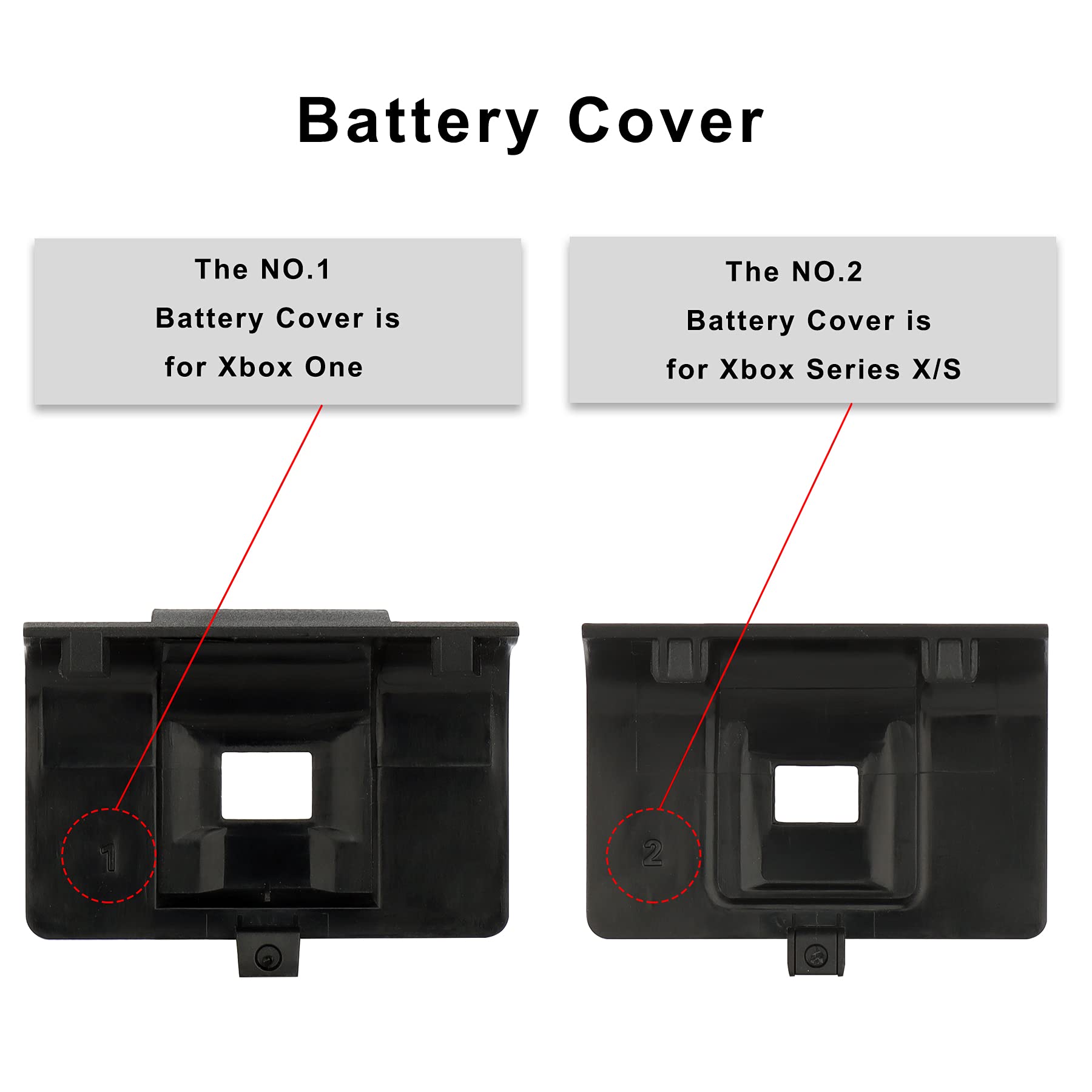RTop Controller Battery Pack for Xbox Series X|S, Xbox One/One X/One S Elite, 2 Pack 1100mAh Rechargeable Battery Pack for Xbox Series X/Xbox Series S/Xbox One/Xbox One X/Xbox One S Elite Controller