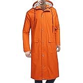 COOFANDY Men's Rain Jacket with Hood Waterproof Lightweight Active Long Raincoat