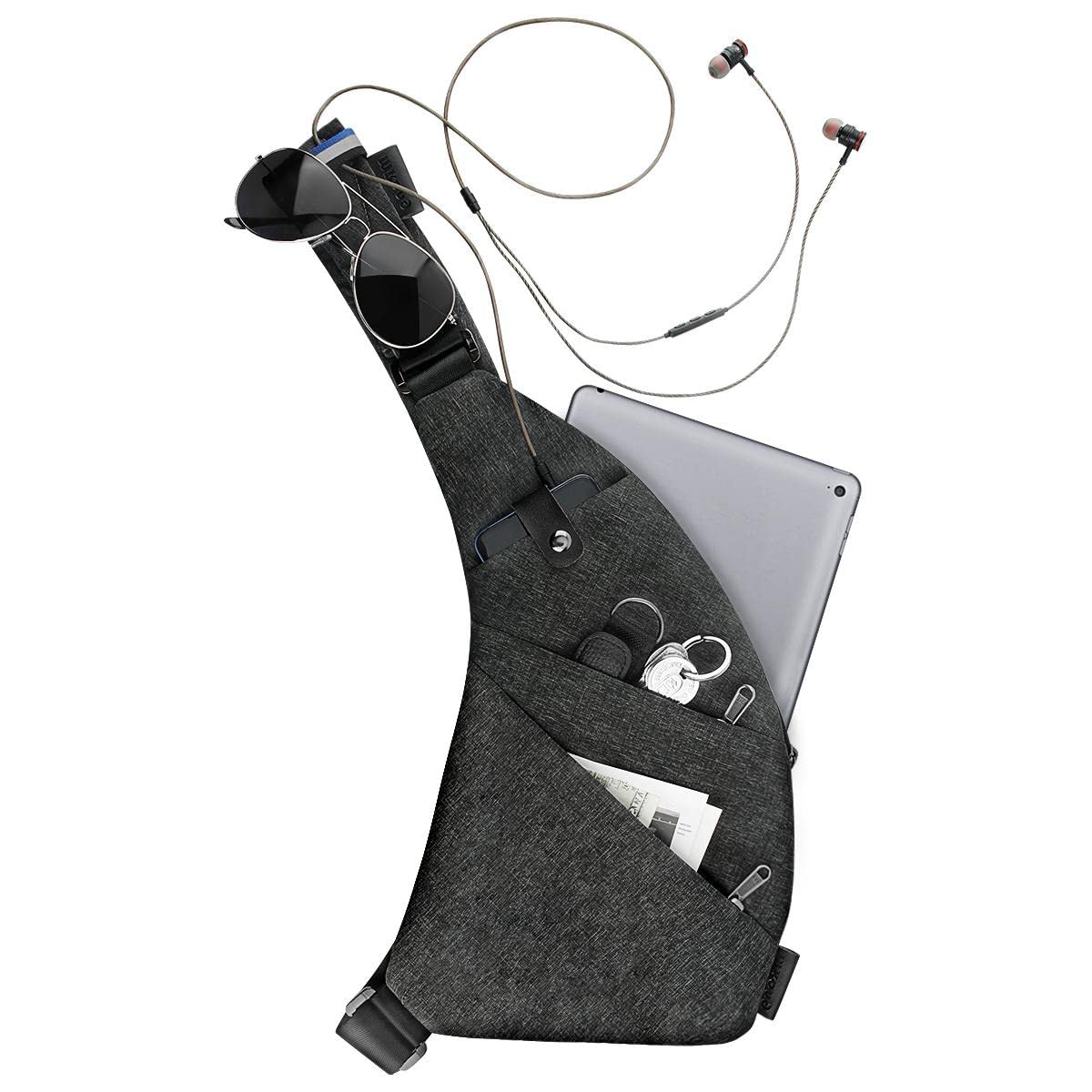 Sling Crossbody Bags Trendy Travel Anti Theft Safe Purse Bags for Women Men Waterproof