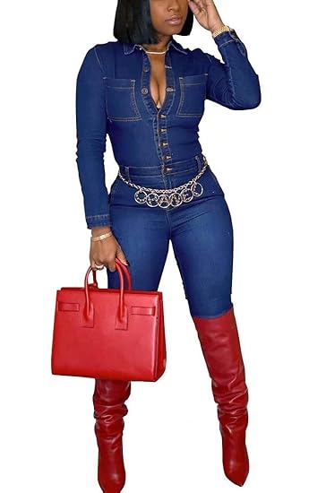 blue jean pant suits