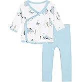 BambooBud Newborn Baby Girls Clothes Set Long Sleeve Kimono Top and Pants Sets Outfit Viscose from Bamboo Outfits