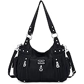 Angel Kiss Large Purses and Handbags for Women Washed Faux Leather Crossbody Hobo Satchel Shoulder Handbag Tote Purse