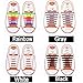 Talent Fashion Kids/Adults Tieless Elastic Silicone No Tie Shoelaces Waterproof Rubber Flat Running Shoe Laces for Sneakers Board Shoes Casual Shoes and Boots