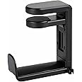 PC Gaming Headset Headphone Hook Holder Hanger Mount, Headphones Stand with Adjustable & Rotating Arm Clamp, Under Desk Desig